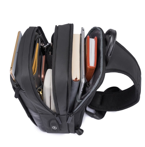 Σακίδιο χιαστί Sling Bag BANGE 77112 Μαύρο