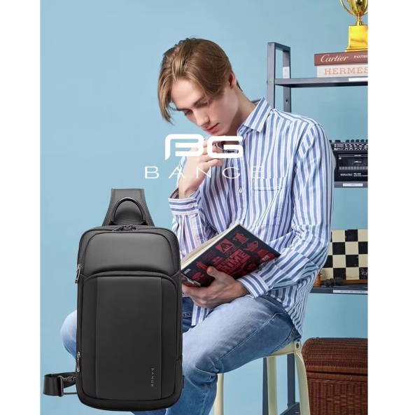 Σακίδιο χιαστί Sling Bag BANGE 7795 Μαύρο