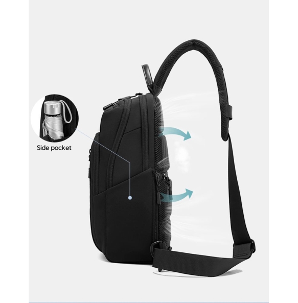 Σακίδιο χιαστί Sling Bag BANGE 7868 Μαύρο