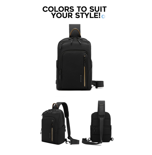 Σακίδιο χιαστί Sling Bag BANGE 7868 Μαύρο