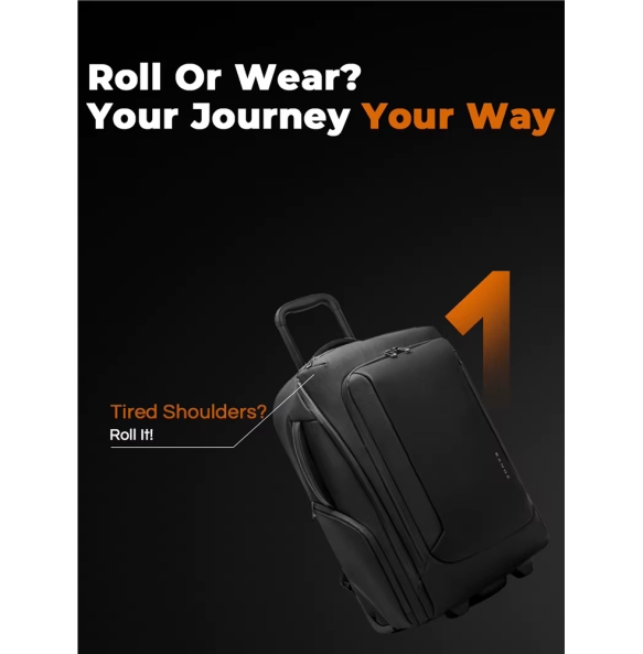 Τροχήλατο σακίδιο BANGE 2 σε 1 8079 Μαύρο Τροχήλατο σακίδιο BANGE 2 σε 1 8079 Μαύρο