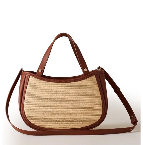 Τσάντα BORBONESE Riviera Shopper Small 91010064 Μπεζ