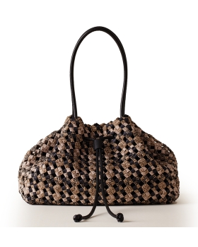 Τσάντα BORBONESE La Nido Hobo Medium 91010191 Μαύρο