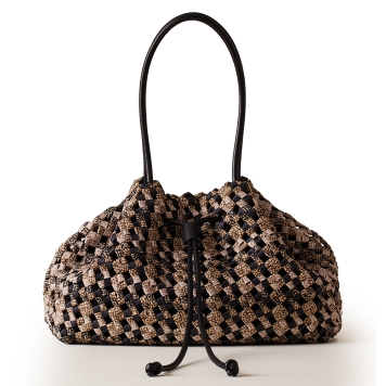 Τσάντα BORBONESE La Nido Hobo Medium 91010191 Μαύρο