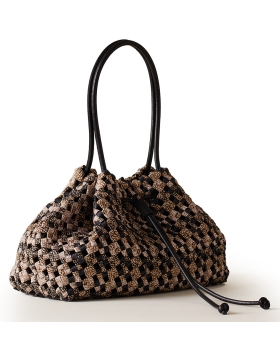 Τσάντα BORBONESE La Nido Hobo Medium 91010191 Μαύρο