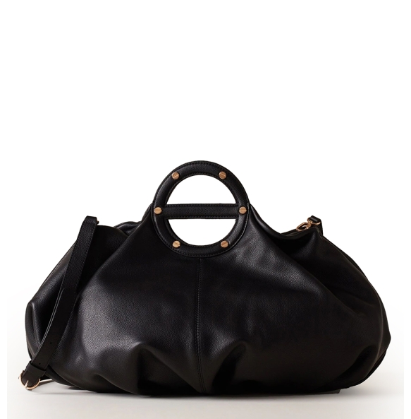 Τσάντα BORBONESE Vis A Vis Bowler Bag Medium 91010211 Μαύρο Τσάντα BORBONESE Vis A Vis Bowler Bag Medium 91010211 Μαύρο