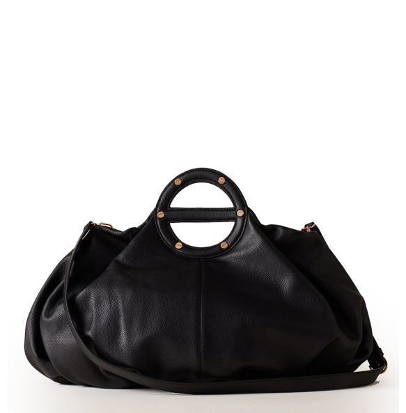 Τσάντα BORBONESE Vis A Vis Bowler Bag Medium 91010211 Μαύρο Τσάντα BORBONESE Vis A Vis Bowler Bag Medium 91010211 Μαύρο