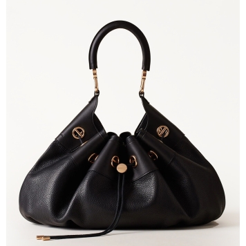 Τσάντα BORBONESE Collier Hobo Bag 91010223 Μαύρο