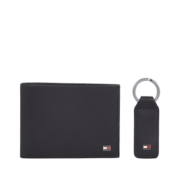 Σετ Πορτοφόλι Μπρελόκ TOMMY HILFIGER Eton & Keyfob 7931 Μαύρο