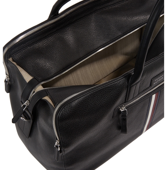 Τσάντα TOMMY HILFIGER 11815 Premium Leather Duffle Μαύρο