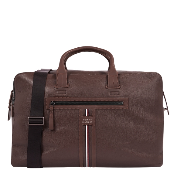 Τσάντα TOMMY HILFIGER 12222 Premium Leather Duffle Καφέ