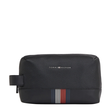 Τσαντάκι TOMMY HILFIGER TH Metal Logo Medium Washbag 12516 Μαύρο