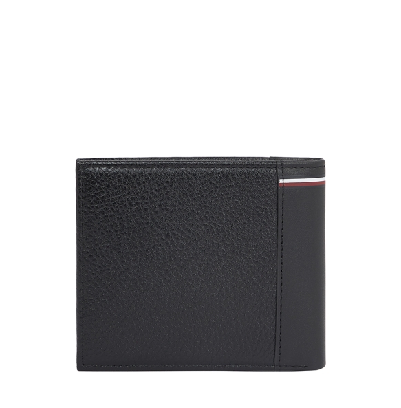 TOMMY HILFIGER Leather Bifold Wallet 12520 Μαύρο