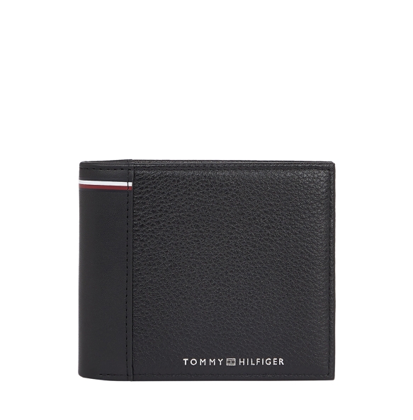 TOMMY HILFIGER Leather Bifold Wallet 12520 Μαύρο