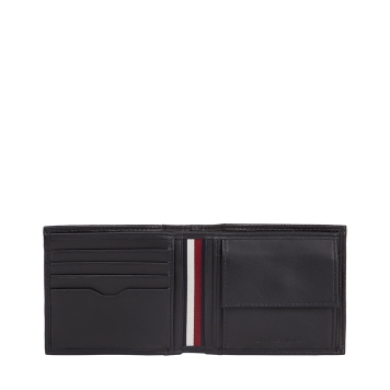 TOMMY HILFIGER Leather Bifold Wallet 12520 Μαύρο