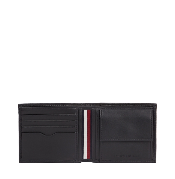 TOMMY HILFIGER Leather Bifold Wallet 12520 Μαύρο