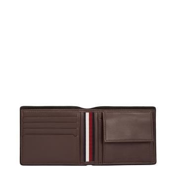 Πορτοφόλι TOMMY HILFIGER ΤΗ Casual Leather Bifold 12526 Καφέ