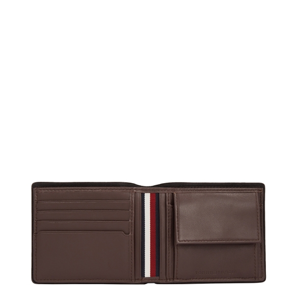 Πορτοφόλι TOMMY HILFIGER ΤΗ Casual Leather Bifold 12526 Καφέ