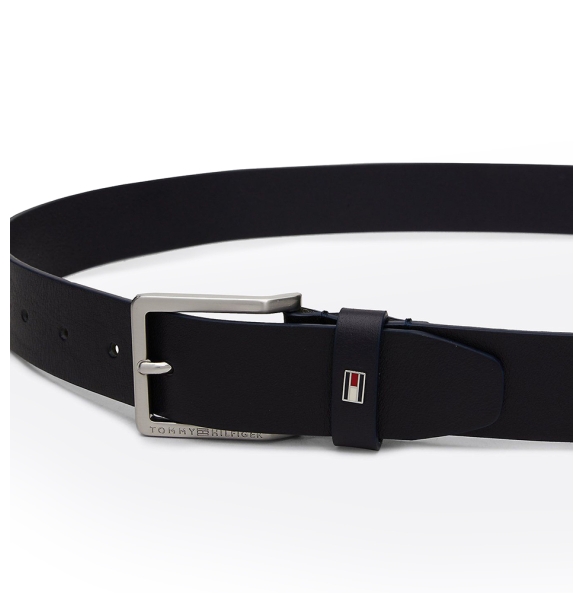 Ζώνη TOMMY HILFIGER Leather Enamel Flag Belt 12554 Μπλε