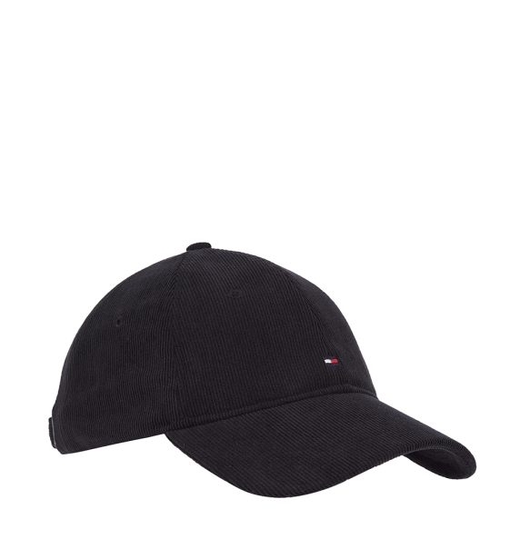 Kαπέλο TOMMY HILFIGER TH Flag Corduroy Soft  6 Panel 12757 Μαύρο