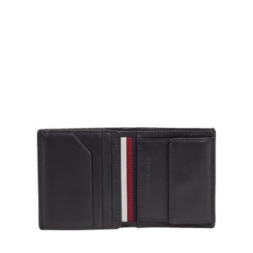 Πορτοφόλι TOMMY HILFIGER ΤΗ Casual Leather Trifold 12761 Μαύρο