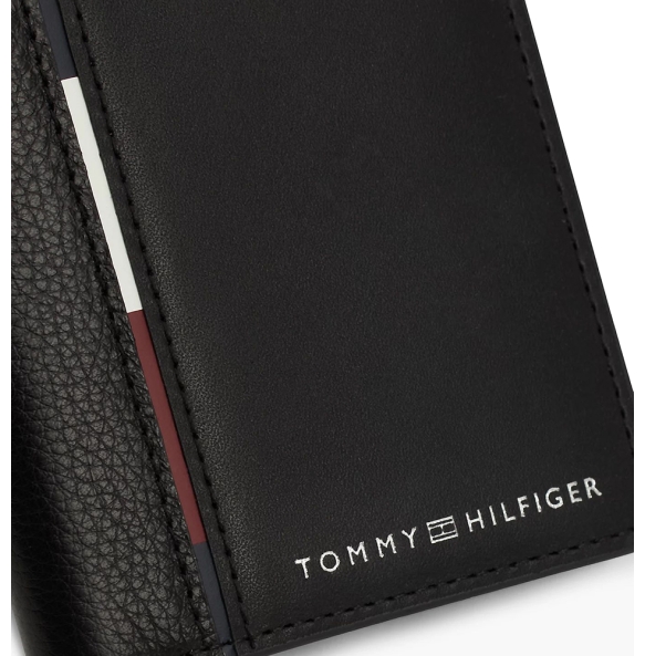 Πορτοφόλι TOMMY HILFIGER ΤΗ Casual Leather Trifold 12761 Μαύρο