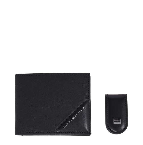 Πορτοφόλι TOMMY HILFIGER TH Leather And Money Clip 12791 Μαύρο