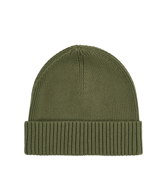 Σκουφάκι TOMMY HILFIGER TH Flag Beanie with Cashmere 12796 Πράσινο