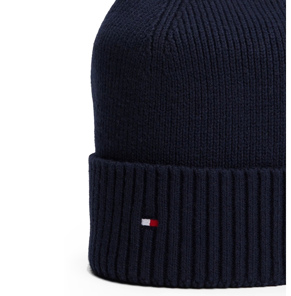 Σκουφάκι TOMMY HILFIGER TH Flag Beanie with Cashmere 12796 Μπλε