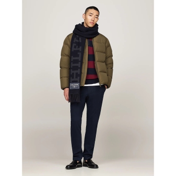 Κασκόλ TOMMY HILFIGER TH Monotype Wool 12838 Μπλε