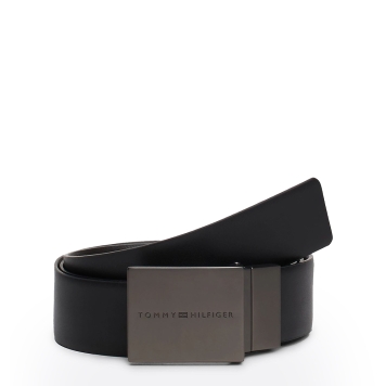 Ζώνη TOMMY HILFIGER Reversible Textured Leather Belt 12843 Μαύρο