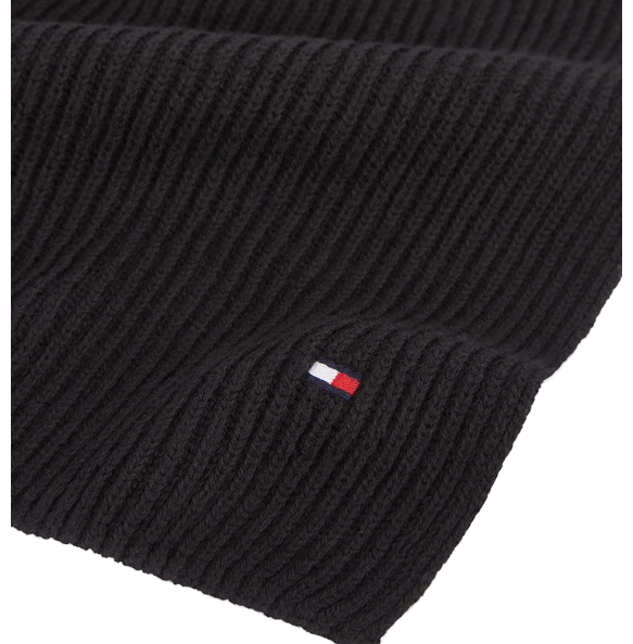 Κασκόλ TOMMY HILFIGER TH Flag Pima Cotton 12847 Μαύρο