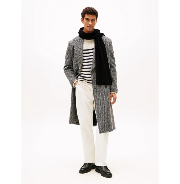 Κασκόλ TOMMY HILFIGER TH Flag Pima Cotton 12847 Μαύρο