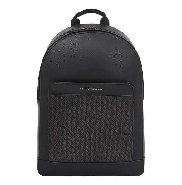 Σακίδιο TOMMY HILFIGER TH Monogram Pocket Dome Backpack 12980 Μαύρο