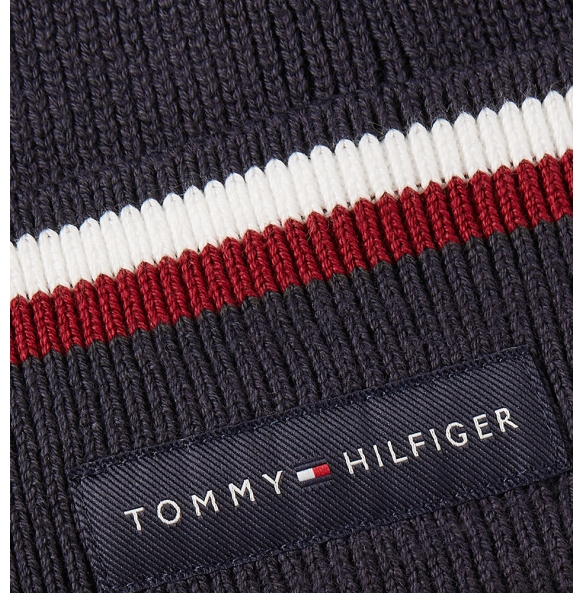 Σκουφάκι TOMMY HILFIGER TH Corporate Tape Beanie 12983 Μπλε