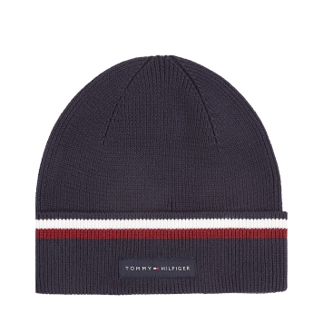 Σκουφάκι TOMMY HILFIGER TH Corporate Tape Beanie 12983 Μπλε