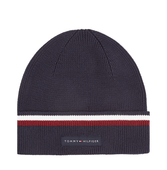 Σκουφάκι TOMMY HILFIGER TH Corporate Tape Beanie 12983 Μπλε