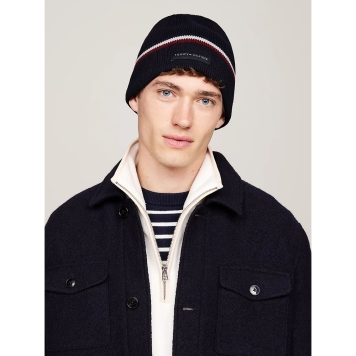 Σκουφάκι TOMMY HILFIGER TH Corporate Tape Beanie 12983 Μπλε