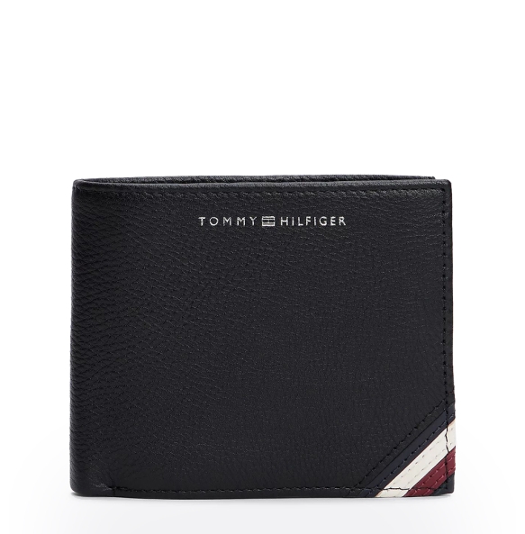 Πορτοφόλι TOMMY HILFIGER TH Leather Coin and Card 13141 Μαύρο