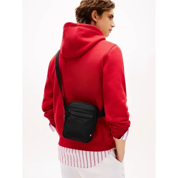 Τσάντα TOMMY HILFIGER TH Logo Mini Reporter 13498 Μαύρο