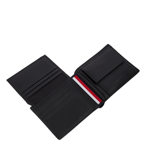 TOMMY HILFIGER TH Central CC Flap and Coin 13515 Μαύρο TOMMY HILFIGER TH Central CC Flap and Coin 13515 Μαύρο