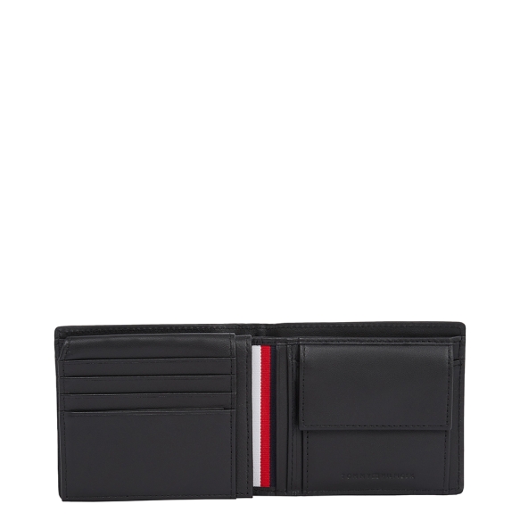TOMMY HILFIGER TH Central CC Flap and Coin 13515 Μαύρο TOMMY HILFIGER TH Central CC Flap and Coin 13515 Μαύρο
