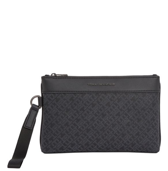 Tσαντάκι Χειρός TOMMY HILFIGER TH Monogram AM0AM13529 Μαύρο