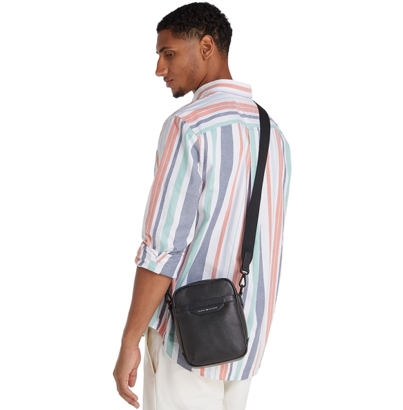 Τσάντα TOMMY HILFIGER Business Leather Reporter 13546 Μαύρο