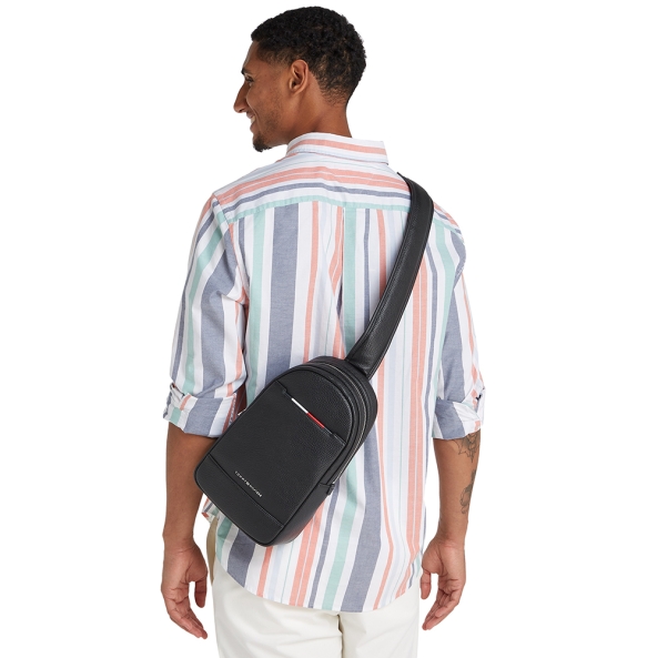 Τσάντα TOMMY HILFIGER TH Central Sling Bag 13575 Μαύρο Τσάντα TOMMY HILFIGER TH Central Sling Bag 13575 Μαύρο