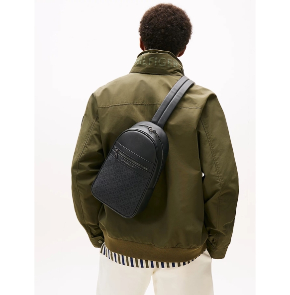 Τσάντα TOMMY HILFIGER TH Monogram Sling Bag 13578 Μαύρο