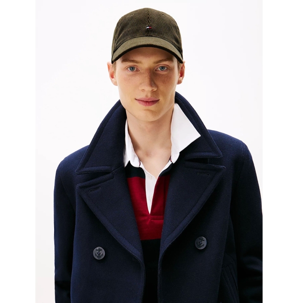 Kαπέλο TOMMY HILFIGER TH Flag Corduroy Baseball Cap 13583 Πράσινο