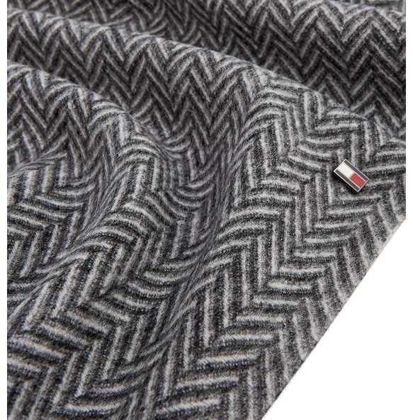 Κασκόλ TOMMY HILFIGER TH Pure Wool Herringbone 13593 Γκρι