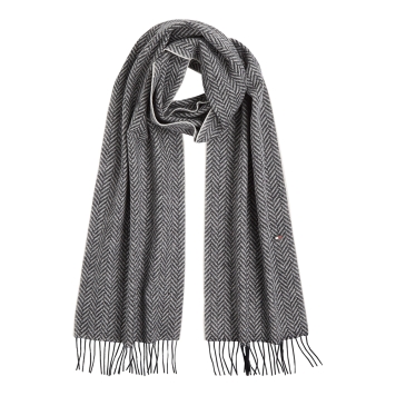 Κασκόλ TOMMY HILFIGER TH Pure Wool Herringbone 13593 Γκρι