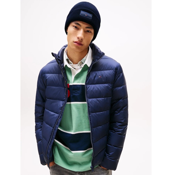 Σκουφάκι TOMMY HILFIGER TH Linear Beanie 13666 Μπλε